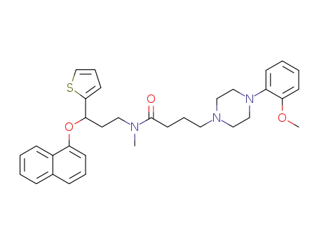 N-[4-(4-(2-methoxyphenylpiperazinyl)butyryl)]-N-methyl-3-(1-naphthyloxy)-3-(2-thienyl)propylamine