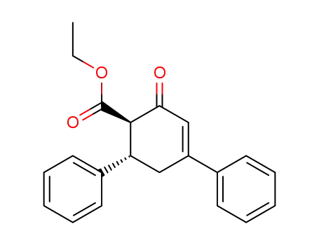 Molecular Structure of 113737-81-8 (3-Cyclohexene-1-carboxylic acid, 2-oxo-4,6-diphenyl-, ethyl ester, cis-)