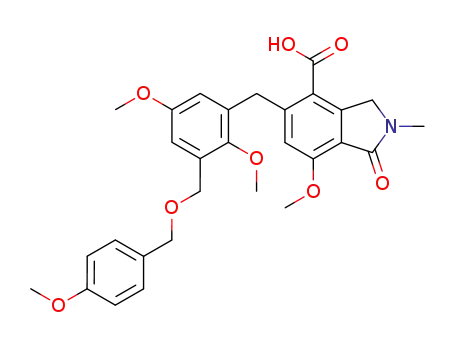 5-{2,5-dimethoxy-3-[(4-methoxybenzyloxy)methyl]benzyl}-7-methoxy-2-methyl-1-oxo-2,3-dihydro-1H-isoindole-4-carboxylic acid