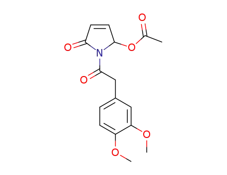Molecular Structure of 1187569-49-8 (acetic acid 1-[2-(3,4-dimethoxyphenyl)acetyl]-5-oxo-2,5-dihydro-1H-pyrrol-2-yl ester)