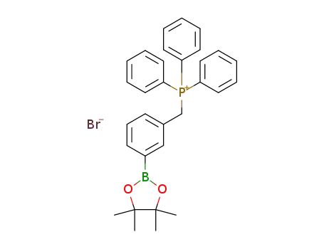 Molecular Structure of 1247025-85-9 (triphenyl(3-(4,4,5,5-tetramethyl-1,3,2-dioxaborolan-2-yl)benzyl)phosphonium bromide)