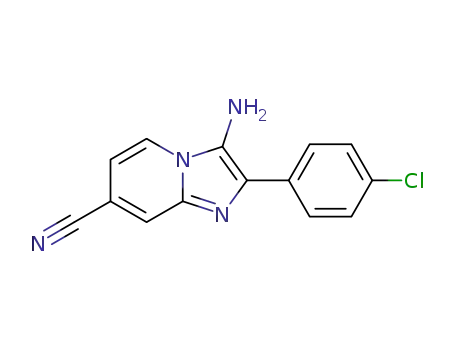 3-amino-2-(4-chlorophenyl)imidazo[1,2-a]pyridine-7-carbonitrile