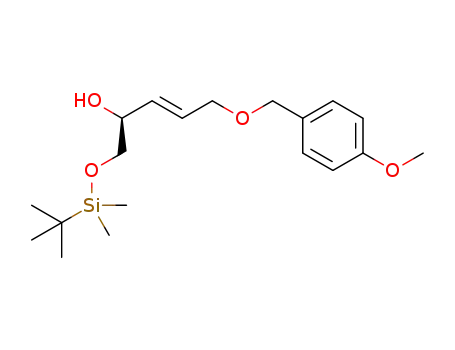 Molecular Structure of 1187335-22-3 ((S,E)-1-(tert-butyldimethylsilyloxy)-5-(4-methoxybenzyloxy)pent-3-en-2-ol)