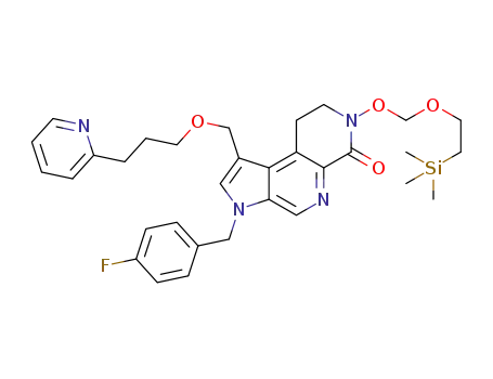1-[[3-(2-pyridinyl)propoxy]methyl]-3-(4-fluorobenzyl)-7-{[2-(trimethylsilyl)ethoxy] methoxy}-3,7,8,9-tetrahydro-6H-pyrrolo[2,3-c][1,7]naphthyridin-6-one