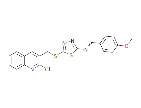5-([(2-chloroquinolin-3-yl)methyl]sulfanyl)-N-[-(4-methoxyphenyl)methylidene]-1,3,4-thiadiazol-2-amine