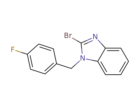 Molecular Structure of 111782-98-0 (1H-Benzimidazole, 2-bromo-1-[(4-fluorophenyl)methyl]-)