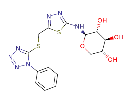 5-(1-phenyl-1H-tetrazol-5-ylsulfanylmethyl)-N-β-D-xylopyranosyl-1,3,4-thiadiazol-2-amine