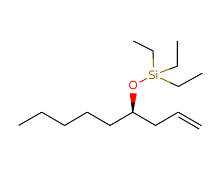 Molecular Structure of 918410-20-5 (Silane, triethyl[[(1R)-1-(2-propen-1-yl)hexyl]oxy]-)