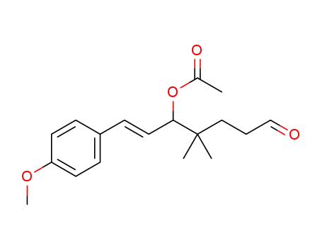(E)-1-(4-methoxyphenyl)-4,4-dimethyl-7-oxohept-1-en-3-yl acetate