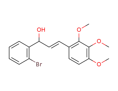 Molecular Structure of 1370701-04-4 ((E)-1-(2-bromophenyl)-3-(2,3,4-trimethoxyphenyl)prop-2-en-1-ol)