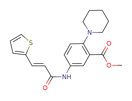 (E)-methyl 5-(3-(thiophen-2-yl)acrylamido)-2-(piperidin-1-yl)benzoate