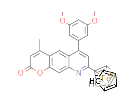 8-ferrocenyl-6-(3,5-dimethylphenyl)-4-methyl-2H-pyrano[3,2-g]quinolin-2-one