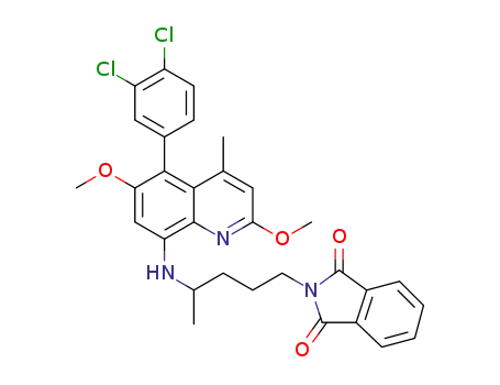 8-[(1-methyl-4-phthalimido)-butyl]-amino-2,6-dimethoxy-4-methyl-5-(3,4-dichlorophenyl)-quinoline
