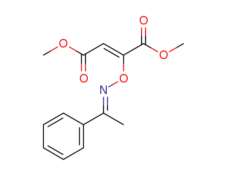 Molecular Structure of 1270115-12-2 (dimethyl 2-(((Z)-(1-phenylethylidene)amino)oxy)maleate)