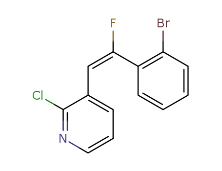 Molecular Structure of 1259948-65-6 ((E)-3-[2-(2-bromophenyl)-2-fluorovinyl]-2-chloropyridine)