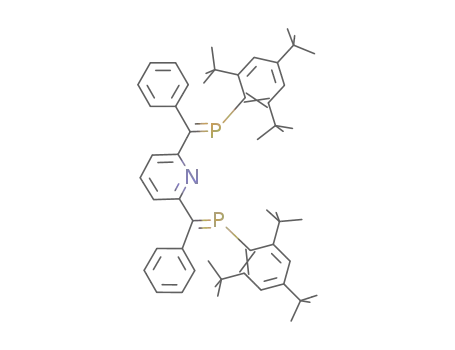 Molecular Structure of 1236907-74-6 (2,6-bis[1-phenyl-2-(2,4,6-tri-tert-butylphenyl)-2-phosphaethynyl]pyridine)
