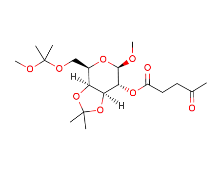 4-Oxo-pentanoic acid (3aS,4R,6R,7R,7aS)-6-methoxy-4-(1-methoxy-1-methyl-ethoxymethyl)-2,2-dimethyl-tetrahydro-[1,3]dioxolo[4,5-c]pyran-7-yl ester