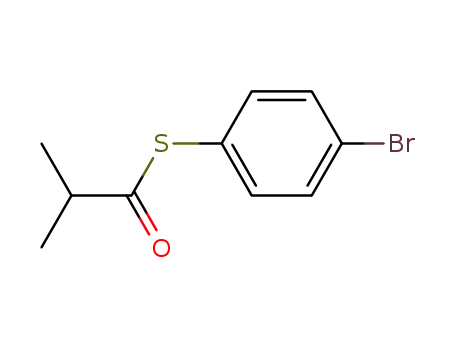Molecular Structure of 76542-13-7 (Propanethioic acid, 2-methyl-, S-(4-bromophenyl) ester)