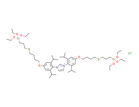 1,3-bis[4-(4-{[3-(triethoxysilyl)propyl]thio}butyloxy)-2,6-diisopropylphenyl]imidazolium chloride