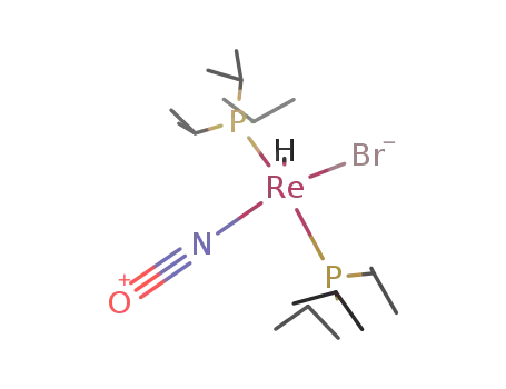 Molecular Structure of 1145706-23-5 ([Re(Br)(H)(NO)(PiPr<sub>3</sub>)2])