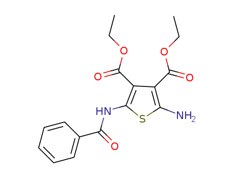 Molecular Structure of 1586816-08-1 (diethyl 2-amino-5-benzamidothiophene-3,4-dicarboxylate)