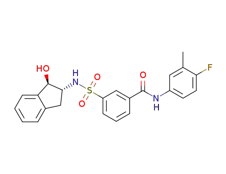N-(4-fluoro-3-methylphenyl)-3-[[(1R,2R)-1-hydroxyindan-2-yl]sulfamoyl]benzamide
