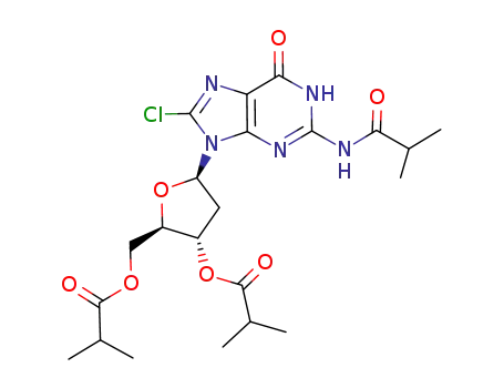 2-N,5'-O,3'-O-triisobutyryl-8-chloro-2'-deoxyguanosine