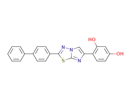 4-(2-(biphenyl-4-yl)imidazo[2,1-b][1,3,4]thiadiazol-6-yl)benzene-1,3-diol