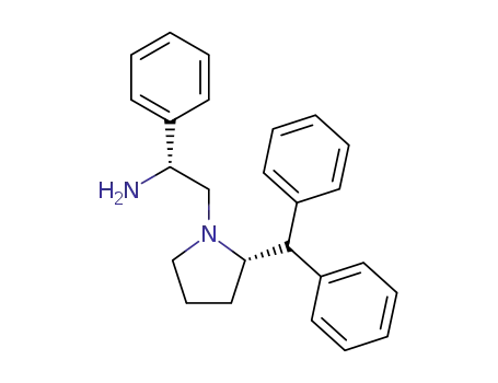 Molecular Structure of 1427219-10-0 ((R)-2-((S)-2-benzhydrylpyrrolidin-1-yl)-1-phenylethanamine)