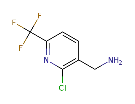 Molecular Structure of 771572-85-1 (C-(2-Chloro-6-trifluoroMethyl-pyridin-3-yl)-MethylaMine)
