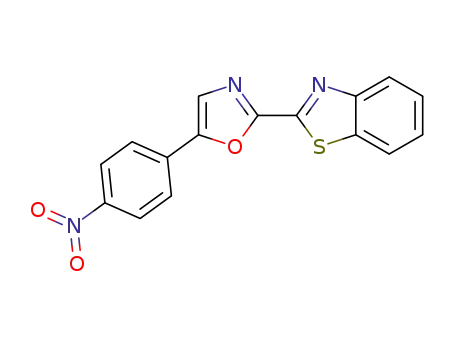 Molecular Structure of 1395680-38-2 (2-(5-(4-nitrophenyl)oxazol-2-yl)benzothiazole)