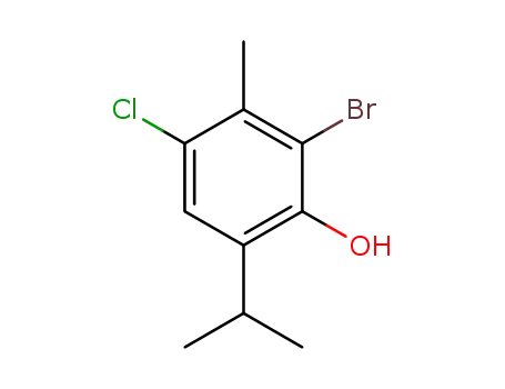 Molecular Structure of 1471239-66-3 (6-bromo-4-chlorothymol)