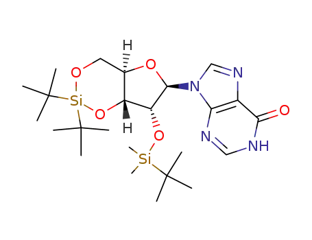 9-[2,2-di-<i>tert</i>-butyl-7-(<i>tert</i>-butyl-dimethyl-silanyloxy)-tetrahydro-furo[3,2-<i>d</i>][1,3,2]dioxasilin-6-yl]-1,9-dihydro-purin-6-one