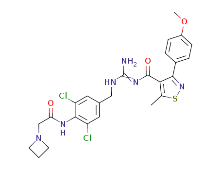 N-(amino(4-(2-(azetidin-1-yl)acetamido)-3,5-dichlorobenzylamino)methylene)-3-(4-methoxyphenyl)-5-methylisothiazole-4-carboxamide