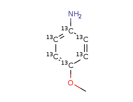 Molecular Structure of 718613-16-2 ([<sup>13</sup>C<sub>6</sub>]-p-anisidine)