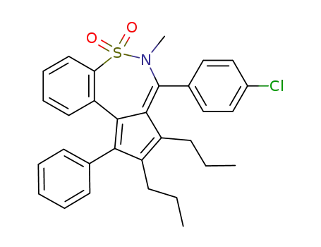 7-(4-chlorophenyl)-6-methyl-10-phenyl-8,9-dipropyl-6H-benzo-[f]cyclopenta[d][1,2]thiazepine 5,5-dioxide