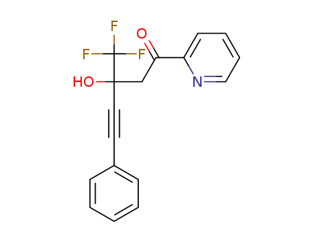 Molecular Structure of 1453810-10-0 (3-hydroxy-5-phenyl-1-(pyridin-2-yl)-3-(trifluoromethyl)pent-4-yn-1-one)