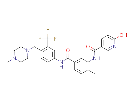 6-hydroxy-N-(2-methyl-5-((4-((4-methylpiperazin-1-yl)methyl)-3-(trifluoromethyl)phenyl)carbamoyl)phenyl)nicotinamide