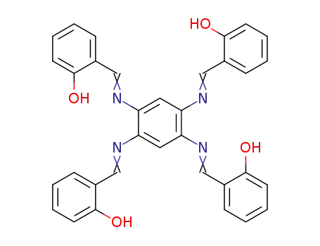 Molecular Structure of 19691-23-7 (2,2’,2’’,2’’’-[1,2,4,5-benzenetetrayltetrakis-(nitrilomethylidyne)]tetrakisphenole)