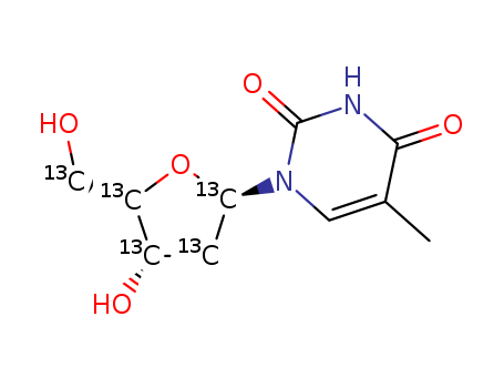 Thymidine-1',2',3',4',5'-13C5(9CI)