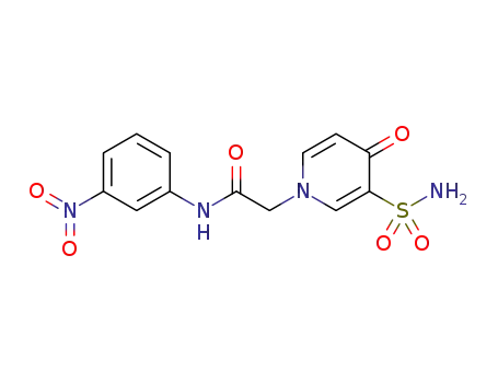 Molecular Structure of 1413930-49-0 (1,4-dihydro-1-[(3-nitrophenylcarbamoyl)methyl]-4-oxo-3-pyridinesulfonamide)