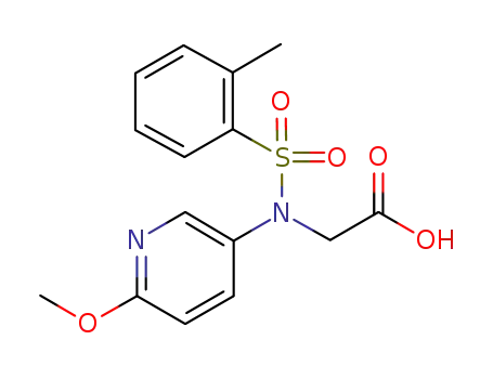 Molecular Structure of 680591-44-0 (Glycine, N-(6-methoxy-3-pyridinyl)-N-[(2-methylphenyl)sulfonyl]-)