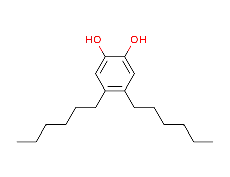 Molecular Structure of 162131-26-2 (1,2-Benzenediol, 4,5-dihexyl-)