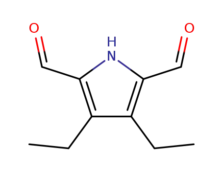 Molecular Structure of 130274-66-7 (1H-Pyrrole-2,5-dicarboxaldehyde,3,4-diethyl-(9CI))