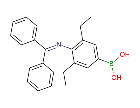 Molecular Structure of 849438-99-9 (Boronic acid, [4-[(diphenylmethylene)amino]-3,5-diethylphenyl]-)
