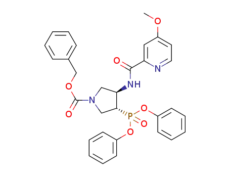 diphenyl (3R,4R)-1-(benzyloxycarbonyl)-4-(4-methoxypicolinamido)pyrrolidin-3-ylphosphonate