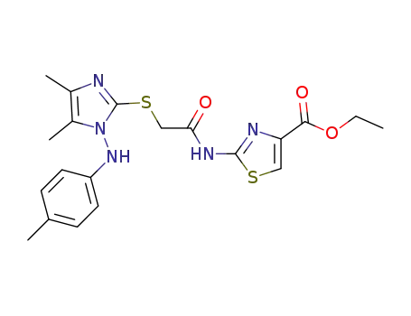 ethyl 2-[2-(4,5-dimethyl-1-(p-tolylamino)-1H-imidazol-2-ylthio)acetamido]thiazole-4-carboxylate