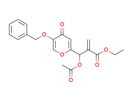 2-[acetyloxy(5-benzyloxy-4-oxo-4H-pyran-2-yl)methyl]acrylic acid ethyl ester