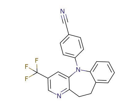 Molecular Structure of 1512811-85-6 (4-(3-(trifluoromethyl)-10,11-dihydro-5H-benzo[b]pyrido[2,3-f]azepin-5-yl)benzonitrile)