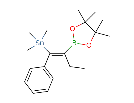 (E)-trimethyl(1-phenyl-2-(4,4,5,5-tetramethyl-1,3,2-dioxaborolan-2-yl)but-1-en-1-yl)stannane